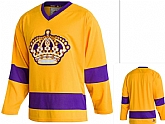 Men's Los Angeles Kings Blank Yellow Adidas Stitched Hockey Jersey,baseball caps,new era cap wholesale,wholesale hats